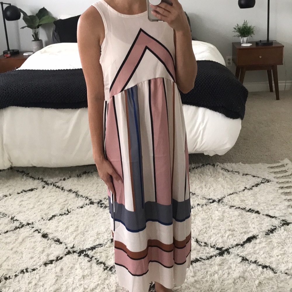 Chevron midi dress